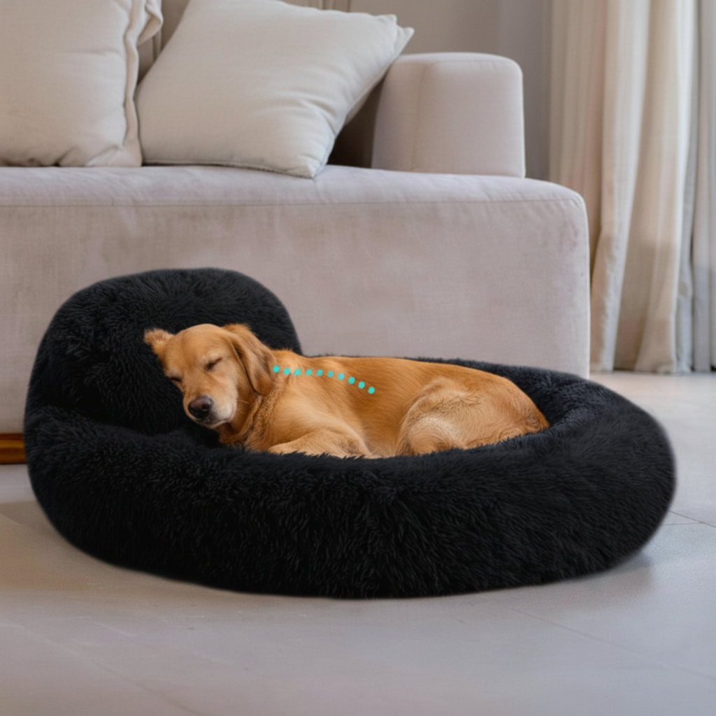 Tailfizz CalmNest Donut Dog Bed