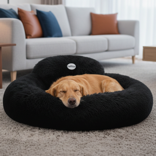 Tailfizz CalmNest Donut Dog Bed
