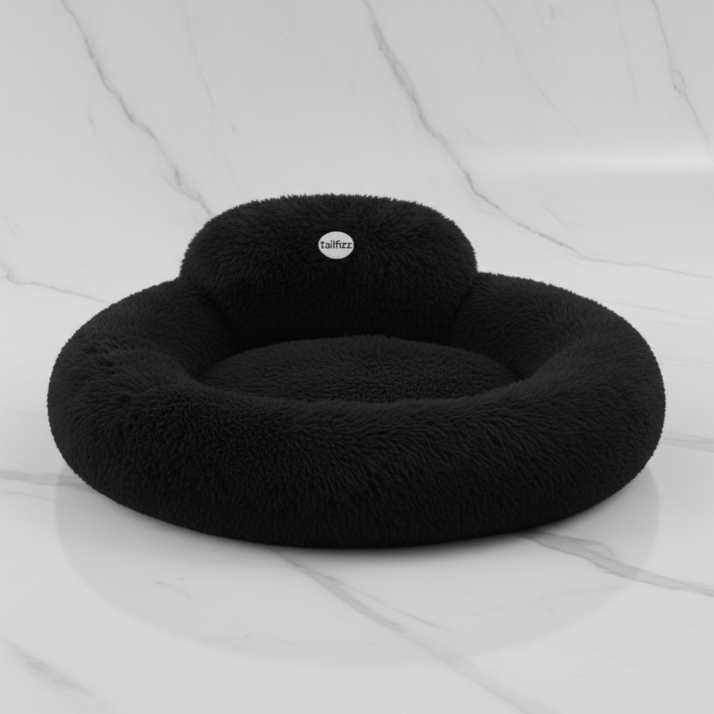 Tailfizz CalmNest Donut Dog Bed
