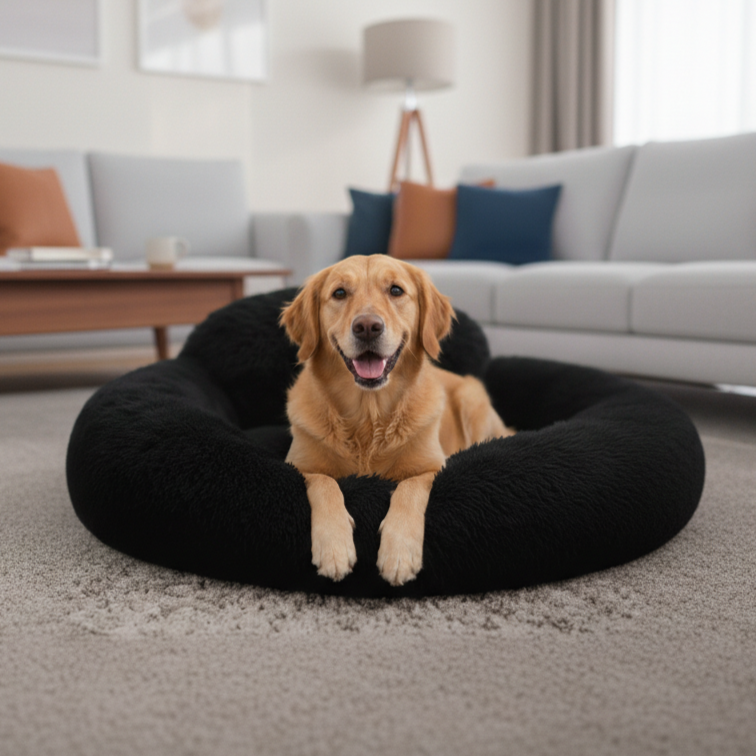 Tailfizz CalmNest Donut Dog Bed